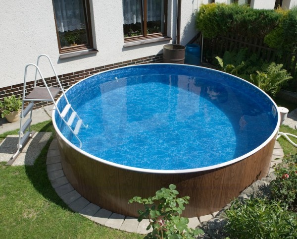 Schwimmbecken Holzoptik 4,60 x 1,20 m
