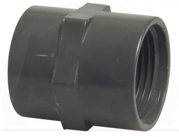 PVC Klebemuffe 63 mm Innengewinde 2 Zoll