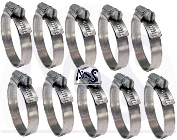 10 Stück Schlauchschelle 30-45 mm Schlauchband Schelle