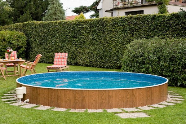 Schwimmbecken Holzoptik 3,60 x 1,20 m