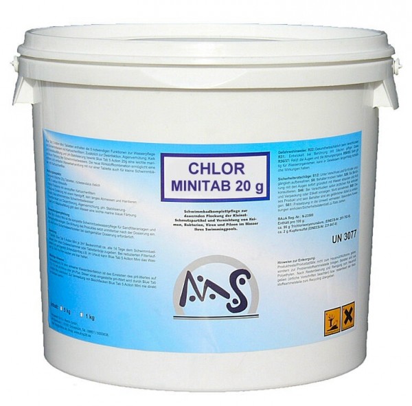 Chlor Mini 20g Tabletten 5 kg Eimer