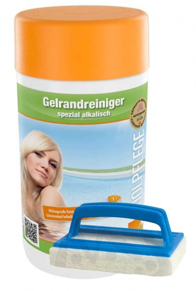 Randreiniger Gel und Handbürste mit Schwamm