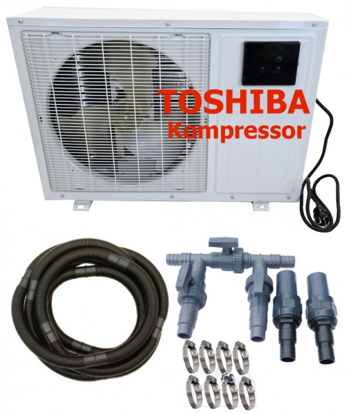 Wärmepumpen-Set 5,03 kW PAS mit Bypass-Set für Schlauch 38mm