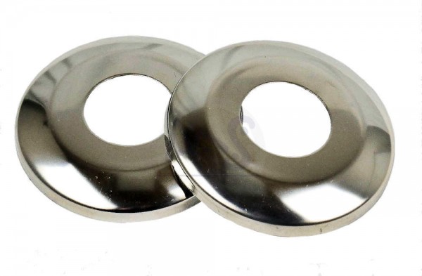 1 x 2 Edelstahl Rosette für Leiterholm 43 mm